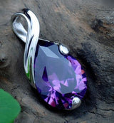 New Arrival 925 Sterling Silver Pendant Shiny Silver Necklace with AAA Zircon Austrian crystals Jewelry for women RJ141