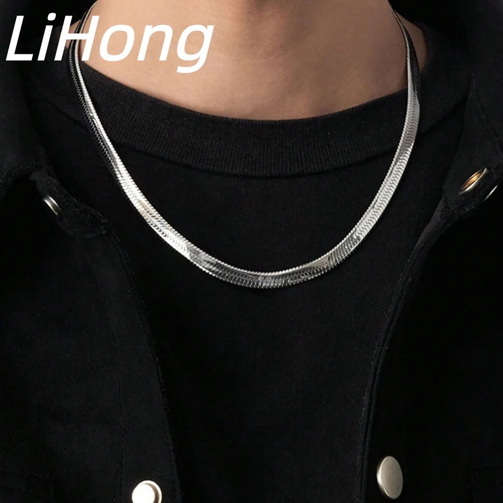 925 Sterling Silver Snake Blade Necklace