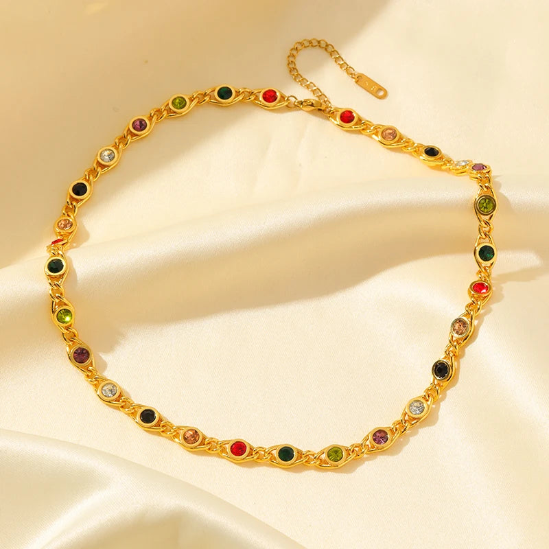 EILIECK 316L Stainless Steel Zircon Jewelry Set