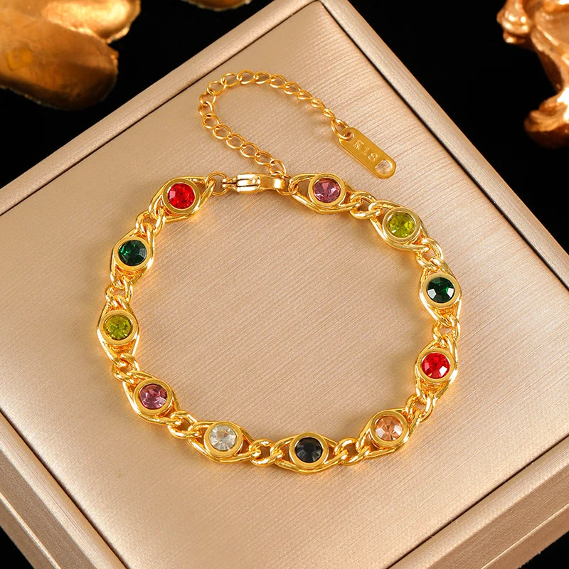 EILIECK 316L Stainless Steel Zircon Jewelry Set
