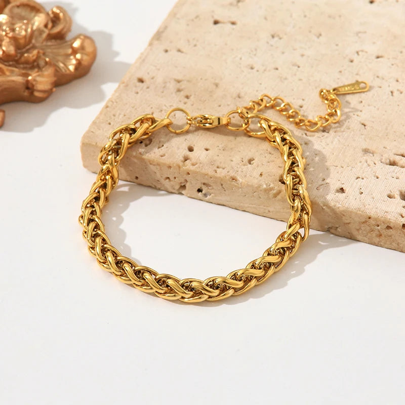 EILIECK 18K Gold Plated Stainless Steel Jewelry Set