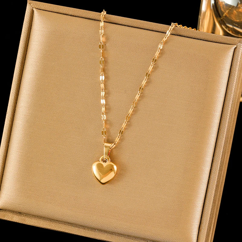 EILIECK 18K Gold Plated Heart Jewelry Set for Women