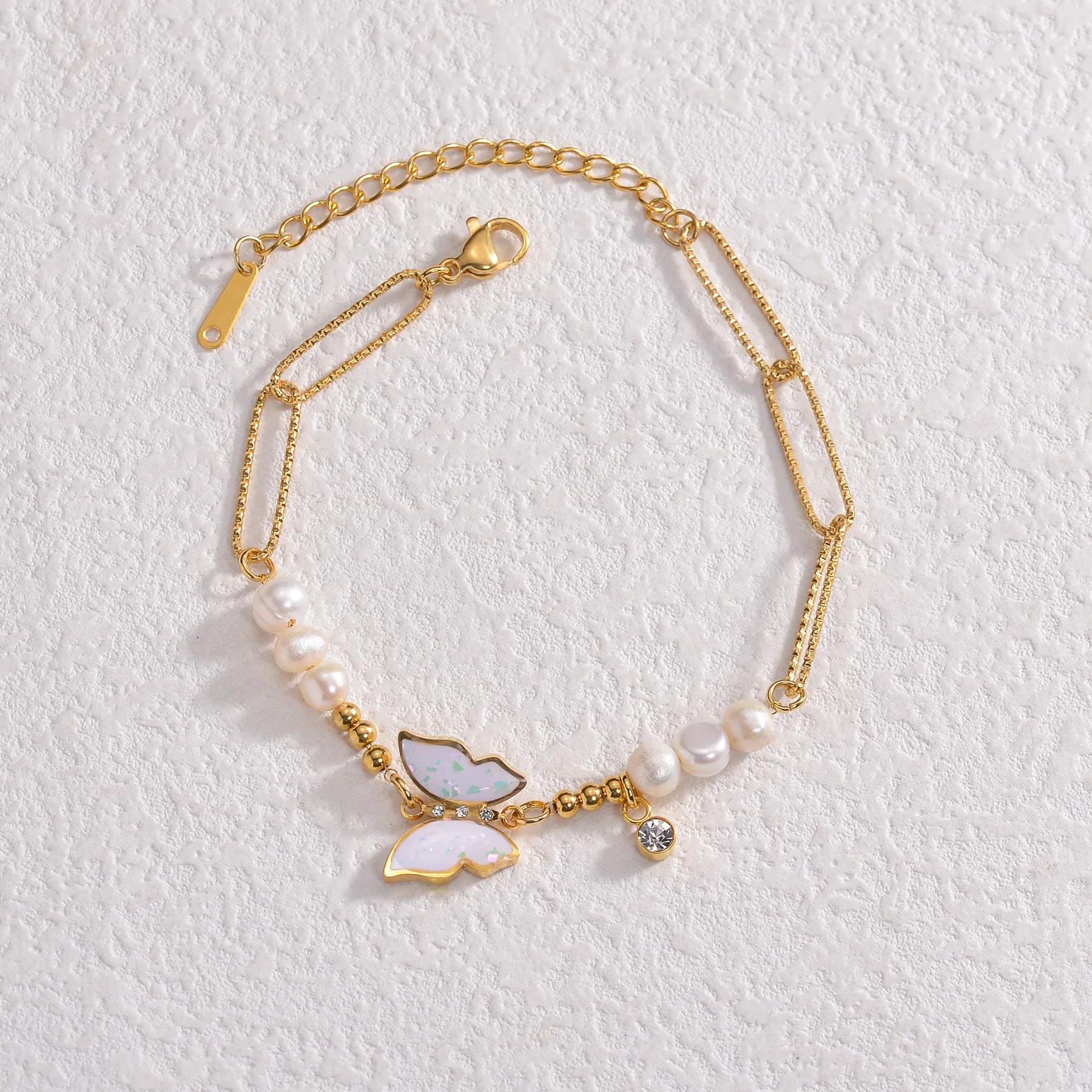 Sifisrri Colorful Butterfly Stainless Steel Bracelet