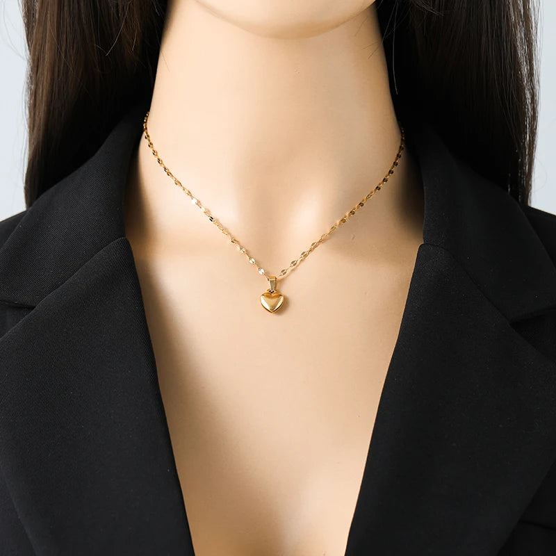EILIECK 18K Gold Plated Heart Jewelry Set for Women