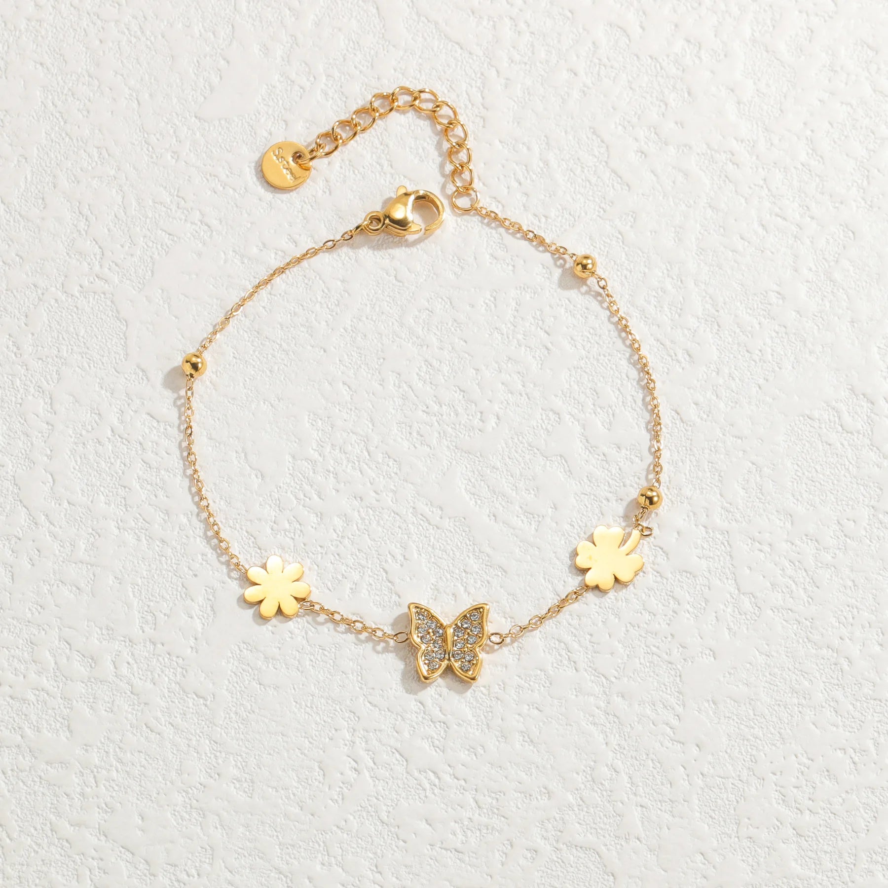 Sifisrri Colorful Butterfly Stainless Steel Bracelet