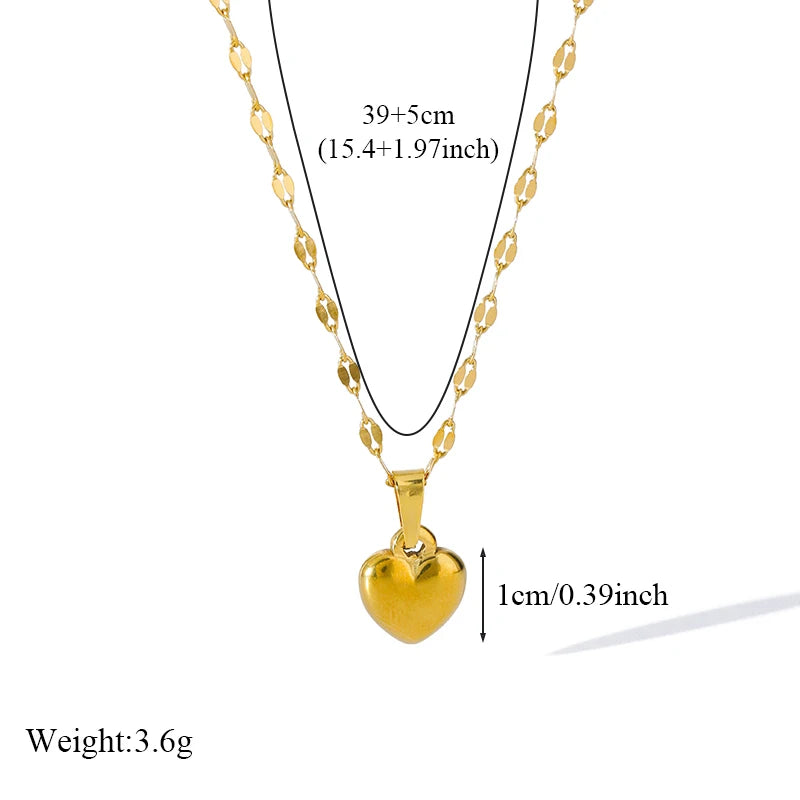 EILIECK 18K Gold Plated Heart Jewelry Set for Women
