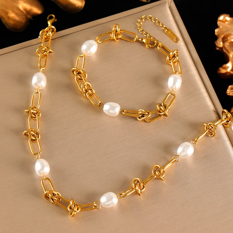 EILIECK 316L Stainless Steel Zircon Jewelry Set 