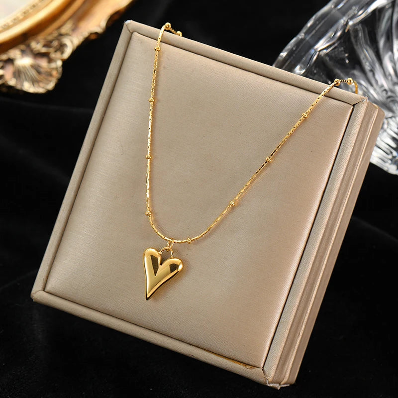 EILIECK 18K Gold Plated Heart Jewelry Set for Women