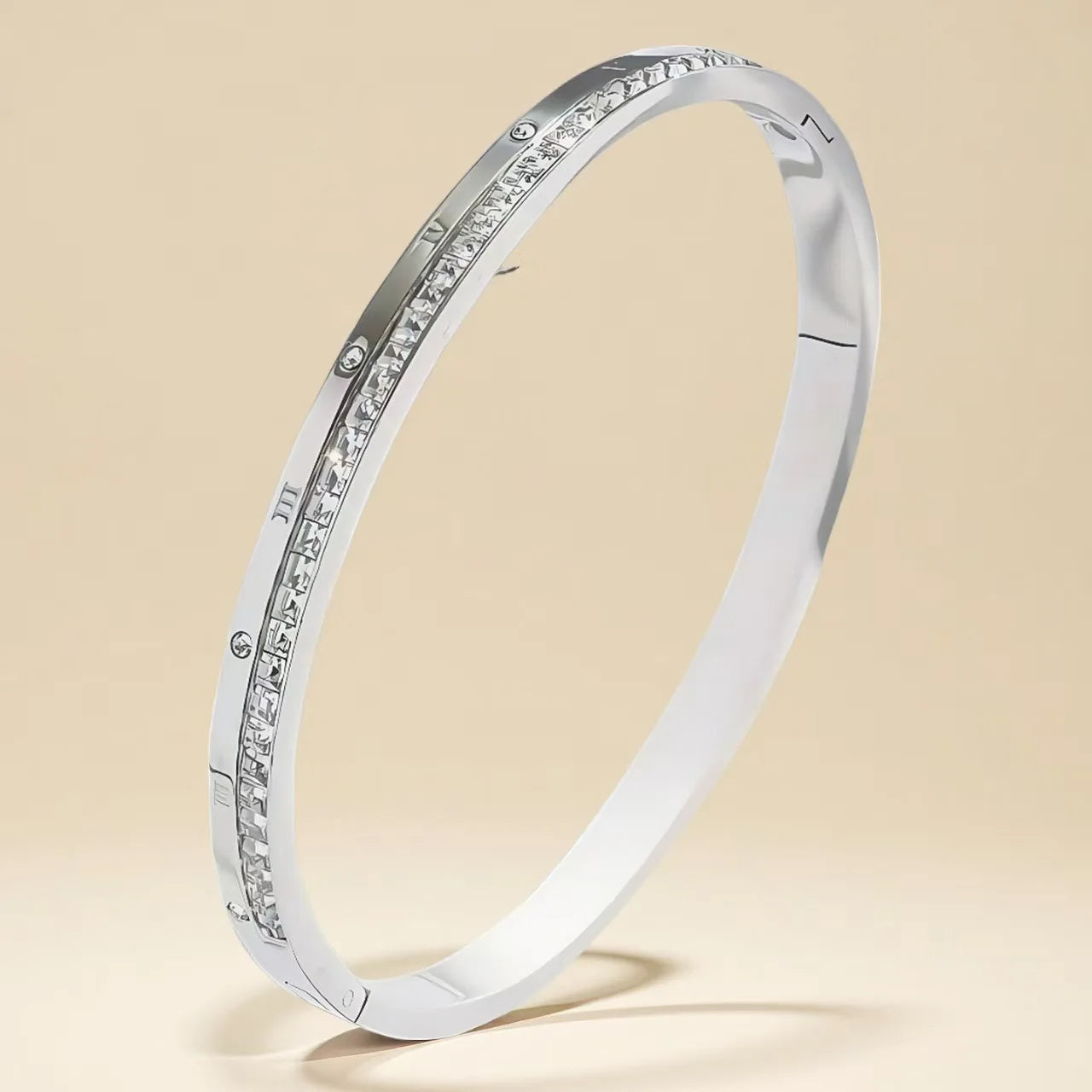 Yupsk Roman Numeral Stainless Steel Couple Bracelet Set