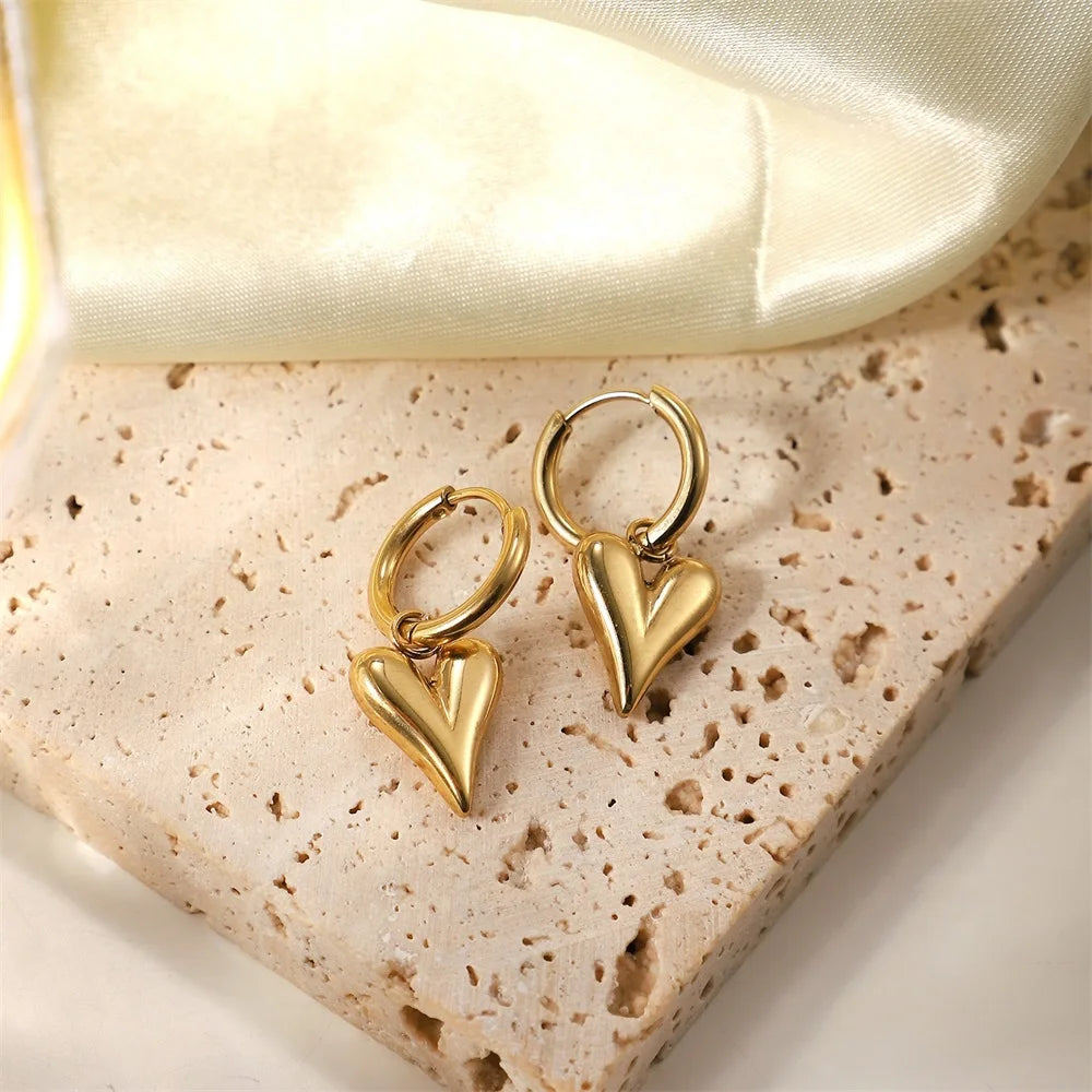 EILIECK 18K Gold Plated Heart Jewelry Set for Women