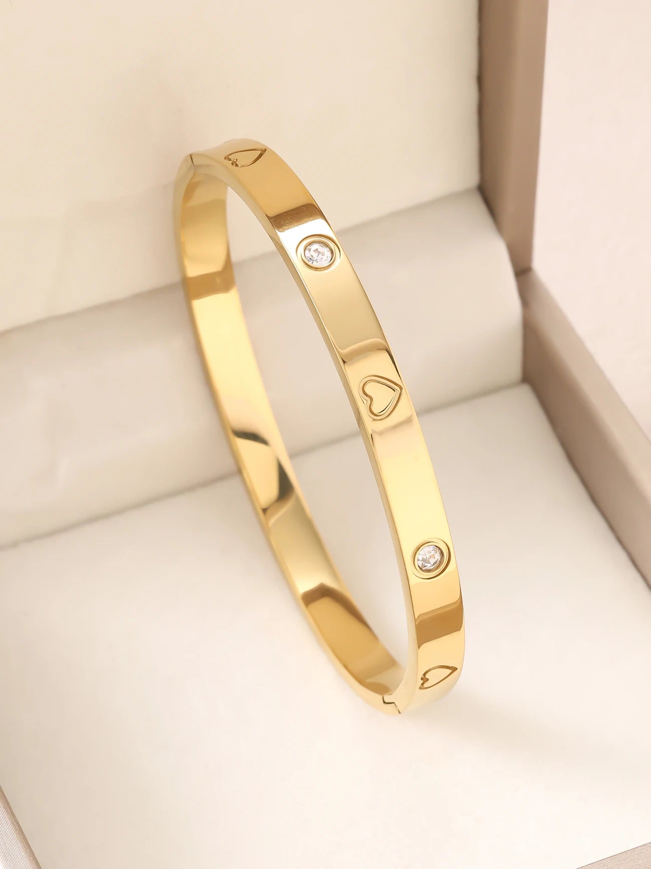 Stainless Steel 18K Gold Plated Wedding & Valentine Bracelet