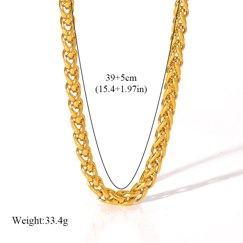 EILIECK 18K Gold Plated Stainless Steel Jewelry Set size measurement guide